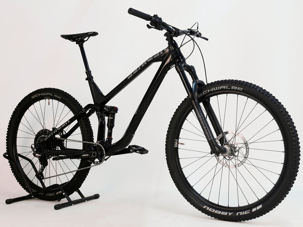 NS Bikes Define AL 130 2 2023 Full Suspension Bike - Side profile showing the suspension setup and wheel details from NS Bikes.