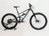 Rear view of the Specialized Status 160, showcasing the FOX shock and the bike’s robust rear suspension.