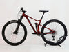 Side angle image of the Merida One-Twenty 600 29 2023 Full Suspension Mountain Bike, highlighting its sleek design and red frame.