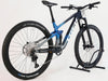 Trek Top Fuel 9.7 2022 CARBON bike featuring Fox Rhythm 34 suspension fork with remote lockout, perfect for mountain biking.