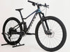 Close-up of the front suspension on the Scott Spark RC 900 Team Issue AXS Carbon bicycle.