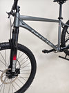 Detailed shot of the Whyte 801 V4 2023 mountain bike’s alloy frame, showcasing lightweight construction.