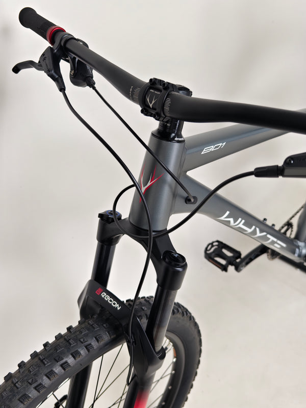 Close-up of the bike's chainset on the Whyte 801 V4 2023 mountain bike, showcasing the quality of the components.