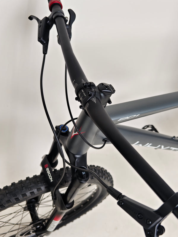 The rear wheel of the Whyte 801 V4 2023 mountain bike, illustrating its tubeless-ready rim.