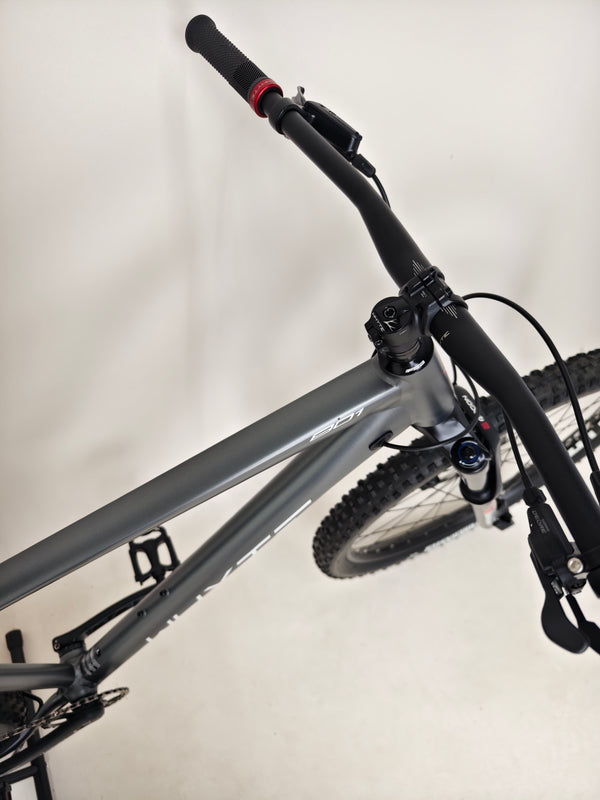 Back view of the Whyte 801 V4 2023 mountain bike, highlighting its overall design and structure.