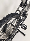 Close-up of the front suspension setup on the Merida One-Sixty 500 2023 mountain bike.