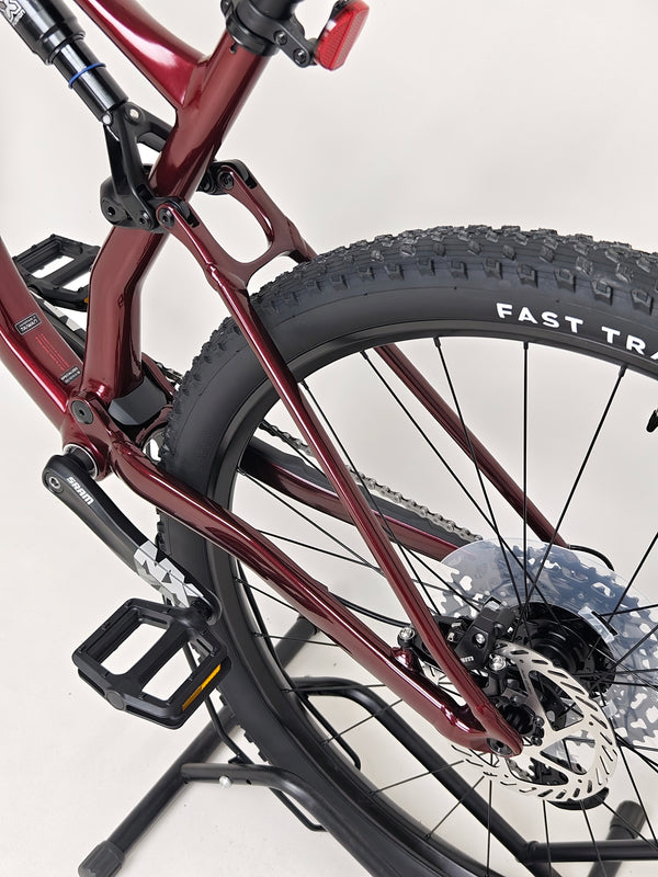 Detailed view of the seat post and its mechanism on the Specialized Chisel 2025 Never Used Bike, focusing on comfort and functionality.