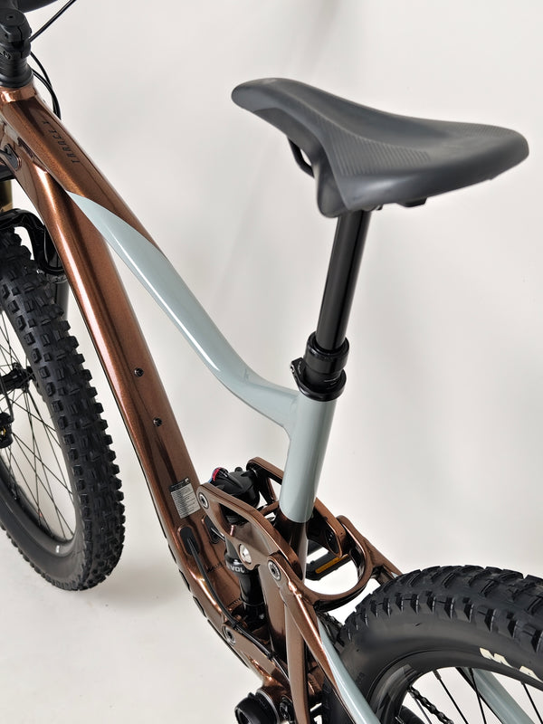 Image featuring the seat and frame detail of Giant Trance X 2 2023 mountain bike.