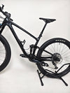 Top-down view of the Giant Anthem Advanced Pro 29 2 2023 CARBON bike highlighting its sleek black diamond color.