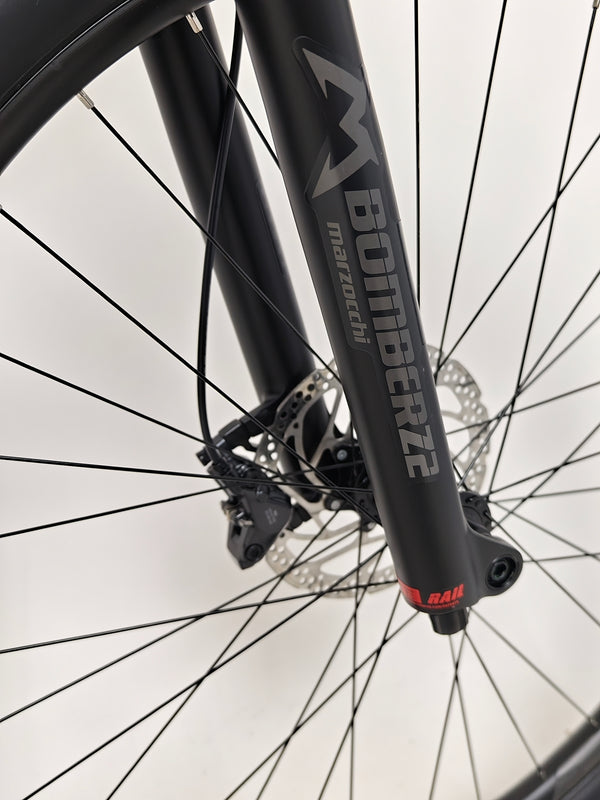 Another angle showcasing the Merida One-Twenty 600 29 2023 mountain bike's high-performance braking system.