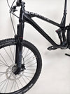 NS Bikes Define AL 130 2 2023 - Front end close-up showing the fork and brake system, emphasizing control and durability from NS Bikes.