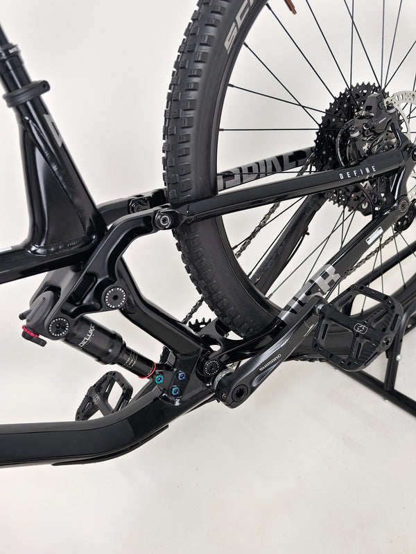 NS Bikes Define AL 130 2 2023 - Side profile emphasizing the suspension and wheel design for optimal performance from NS Bikes.