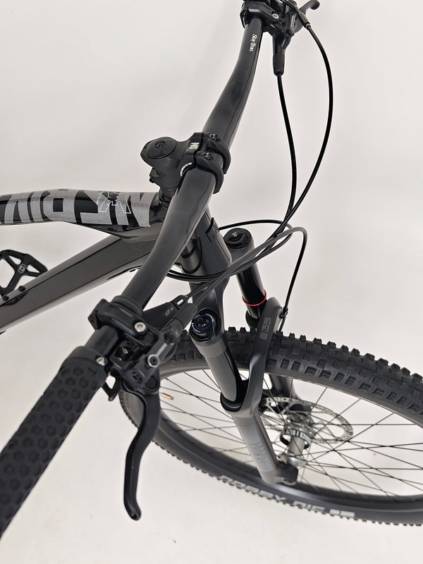 NS Bikes Define AL 130 2 2023 - Rear suspension view demonstrating the bike's advanced shock technology from NS Bikes.