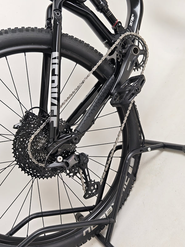 NS Bikes Define AL 130 2 2023 - View of the bike's geometry showcasing its capability for all-mountain riding from NS Bikes.