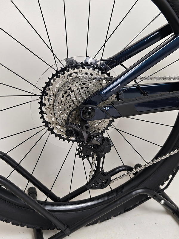 Trek Top Fuel 8 2024 Large Frame Full Suspension Bike at eMado - Image capturing the bike's beauty and functionality.