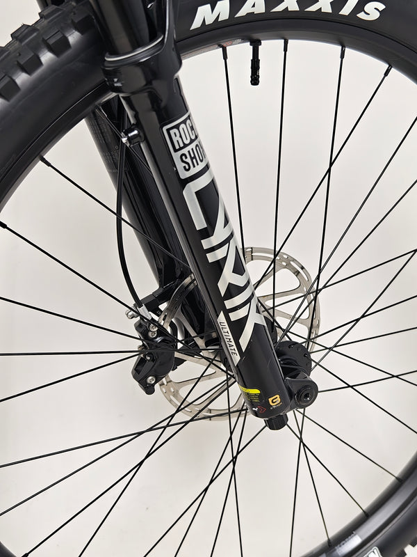 Detailed view of the fork arch and brake mount on the GT Sensor Carbon Pro LE 2024 mountain bike.