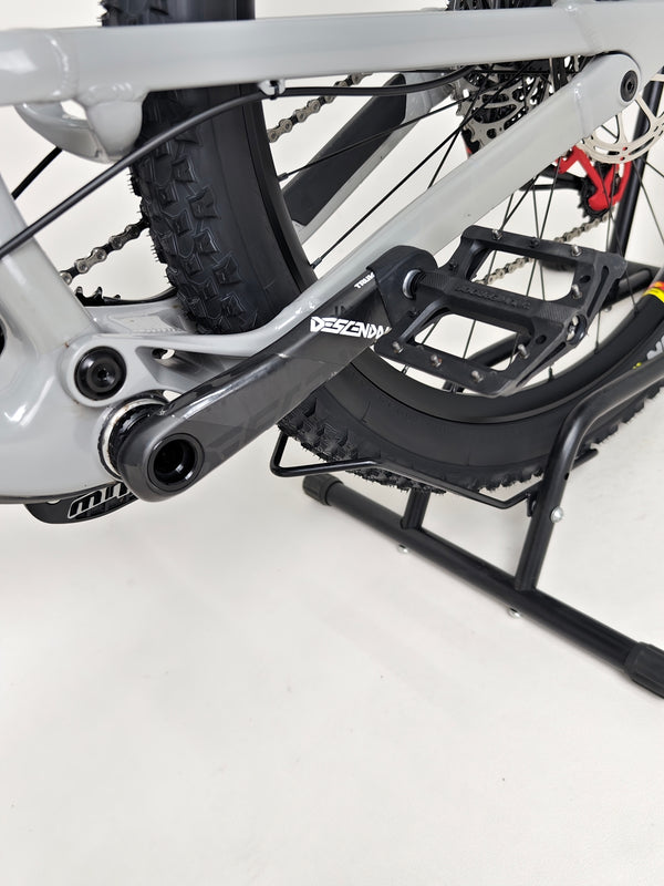 Nukeproof Mega 275 RS X01 Eagle bike featuring the Pirelli tires' traction for versatile riding conditions.