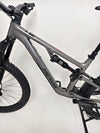 Rear angle of the Merida One-Sixty 500 29 2023 mountain bike highlighting its drivetrain and rear wheel.