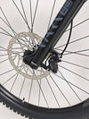 Front view of the Merida One-Sixty 500 29 2023 mountain bike with emphasis on its robust front fork.
