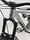 Close-up of the front fork detail on the Merida One-Sixty 500 29 2023 mountain bike.