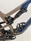 Close-up of the bike frame’s logo on Rocky Mountain Instinct Alloy 10 2023, highlighting its premium branding and aesthetics, available at eMado Bikes.