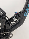 Angle showcasing the rear suspension and shock of the Santa Cruz Hightower R / AL 2023 mountain bike at eMado.