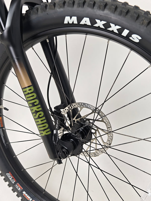 Close view of the bike's crankset assembly on the Whyte 901 V5 2024 Mountain Bike at eMado.