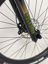 Close-up of the hub and spoke design of the wheels on the Whyte 901 V5 2024 Mountain Bike at eMado.