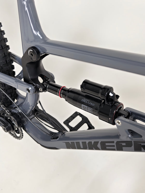 Overview shot of Nukeproof Mega 290 Alloy Comp 2023 revealing its build quality in excellent used condition at eMado Bikes.