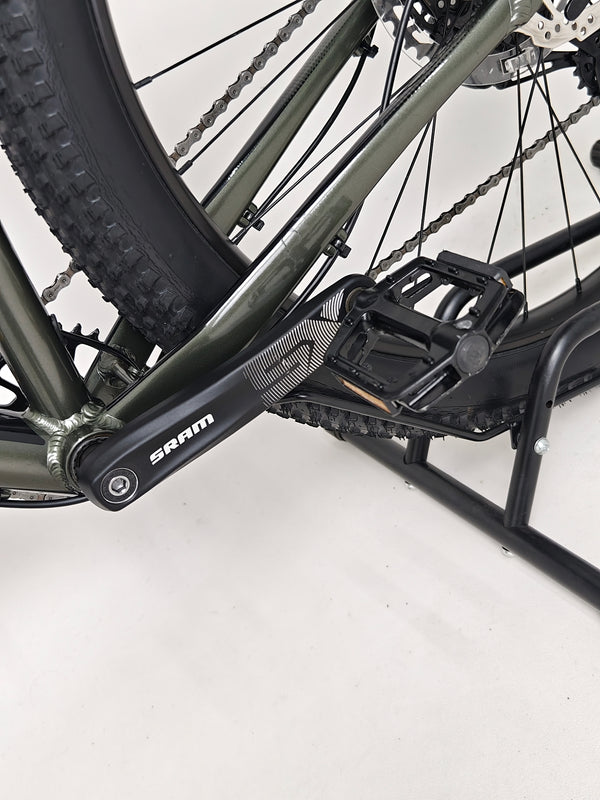 Rider inspecting the 2023 Cannondale CUJO 2 for purchase.