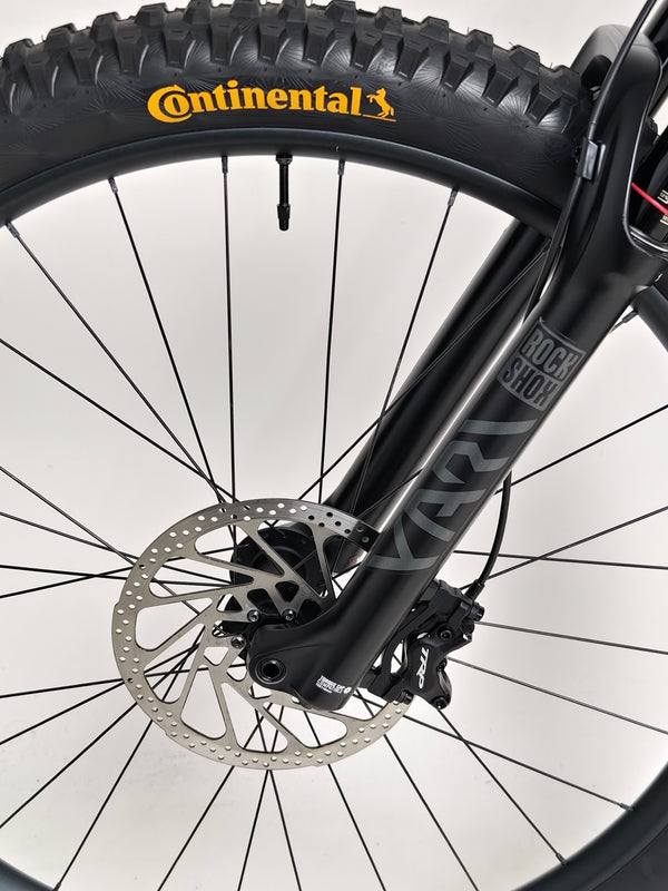 Trek Fuel EX 7 2024 Gen 6 (upgraded), M-L in Very Good Condition - showing the tread patterns on the tyres.