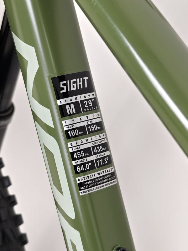 Close-up of the drivetrain on the Norco Sight A2 2021 mountain bike, showcasing its 12-speed system.