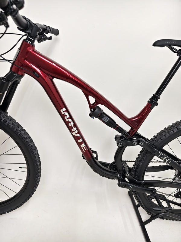 Close-up of the Shimano cassette on the Whyte T-160 S 2025, designed for 12-speed gear changes.