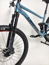 Top-down view of the Lapierre Zesty AM 5.9 LARGE bicycle, highlighting the frame's blue and red design.
