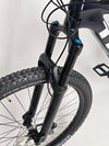 Focus on the handlebars of the Trek Top Fuel 9.7 2022 CARBON bike demonstrating ergonomic design.