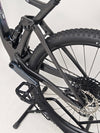 Vertical close-up of the frame geometry of the Scott Spark RC 900 Team Issue AXS Carbon.