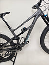 Detailed view of the chainset on the Specialized Status 160, featuring SRAM NX Eagle, showcasing build quality.