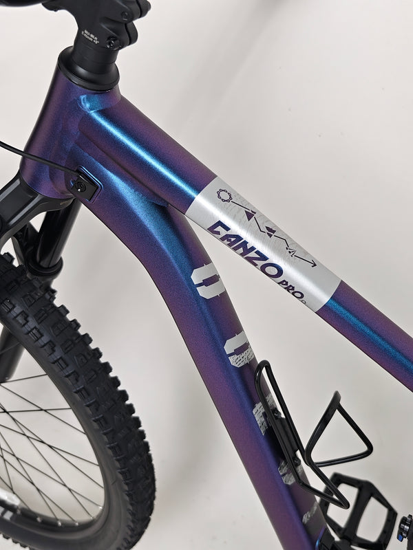 Voodoo CANZO Pro 2026 LARGE Dropper bike with detailed components view, highlighting the superior manufacturing and Like NEW quality.