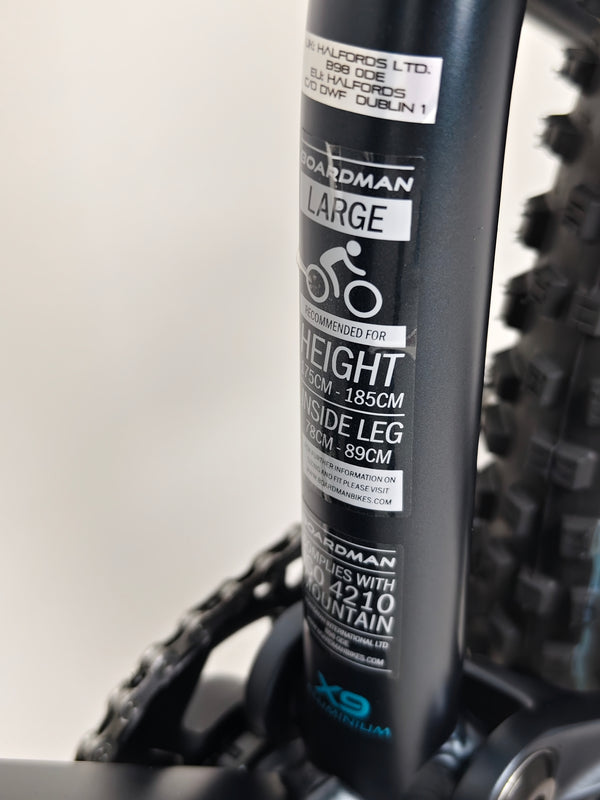 Image highlighting the downtube design of the 2023 Boardman MTR 9.0 / LARGE / LYRIK / Very Good Condition! / Our Price: £1390.00! / RRP £2,225.00.