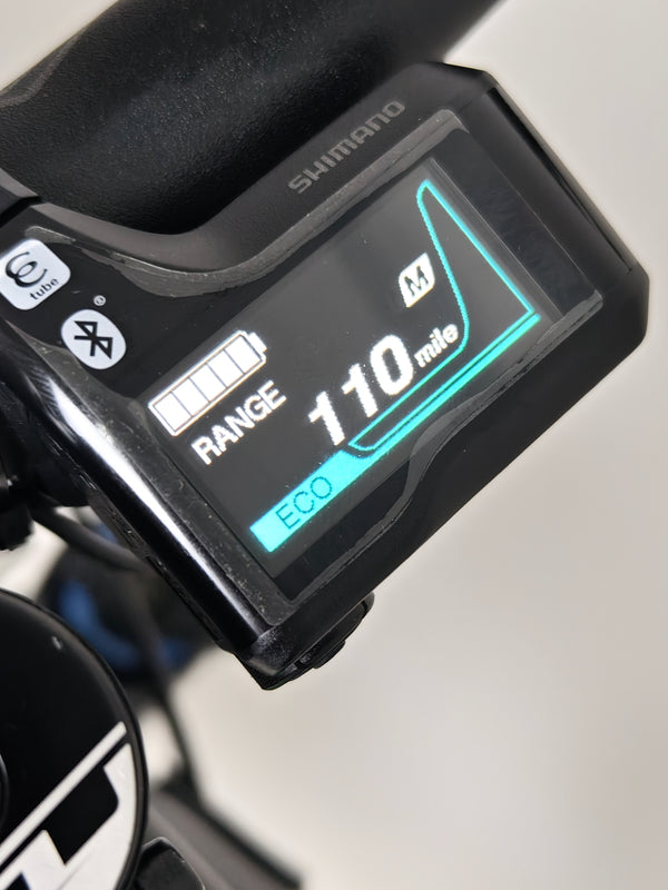 GT E Force Amp+ Full Suspension e-Bike 2024 featuring its full size, components and condition, XL size, Yari model, only 51 miles, priced at £2,250.