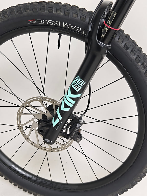 Trek Remedy 8 2023 LARGE — Trek Remedy full suspension frame and rear wheel view
