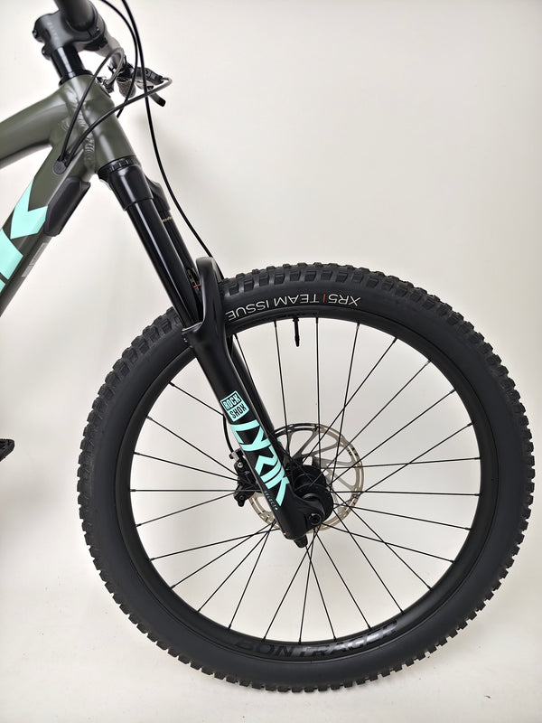 Trek Remedy 8 2023 LARGE — frame touch-up areas on fork and drivetrain region