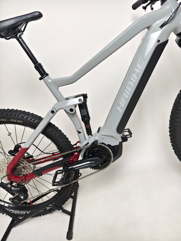 Captured view of the Haibike AllTrail 5 27.5 2022 Full Suspension e-Bike showcasing its excellent design and condition. Buy it for only £1,870.00 at eMado!