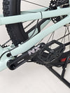 Dynamic shot of the Specialized Status 160 2023 Large S4 bike on a trail, showcasing its excellent used condition at £1,750 (RRP £2,900).