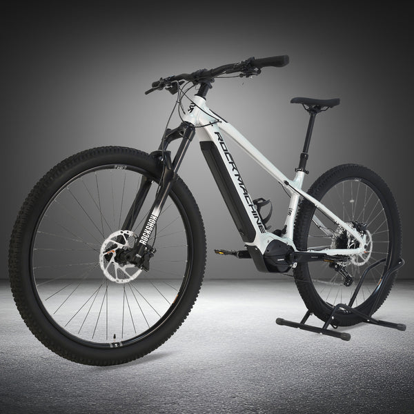 Rock Machine Blizz e60-29 electric mountain bike in like-new condition with high-quality components and sleek design.