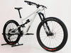 Close-up of the front fork of the Specialized Status 160 2023 Large S4 in excellent used condition, on sale for £1,750 (RRP £2,900) perfect for trail riding.