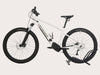 Side angle of the Specialized Turbo Tero 3.0 Electric MTB 2022 in white color, highlighting the integrated battery and modern design.