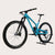 Evil Offering V1 carbon fiber full suspension bike in blue color, standing on a bike stand.