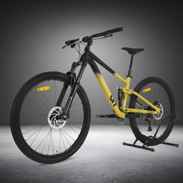 Close-up of the GT Zaskar FS Sport 2024 dropper seat post showcasing its upgrade for better trail control.