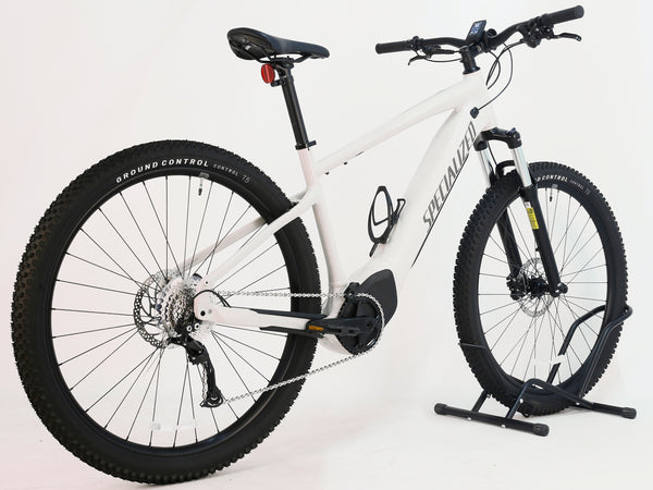 Detailed shot of the motor on the Specialized Turbo Tero 3.0 Electric Mountain Bike, illustrating its powerful performance capability.